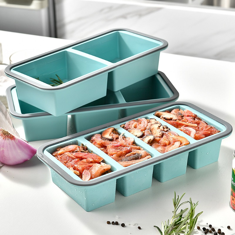 Meal Prep Freezer - Large Ice Cube Freezer Molds-Soup,Silicone Freezer