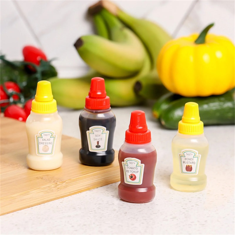 Herb Keeper Bottle - 5sets 4PC/set Mini Condiment Bottles Portable