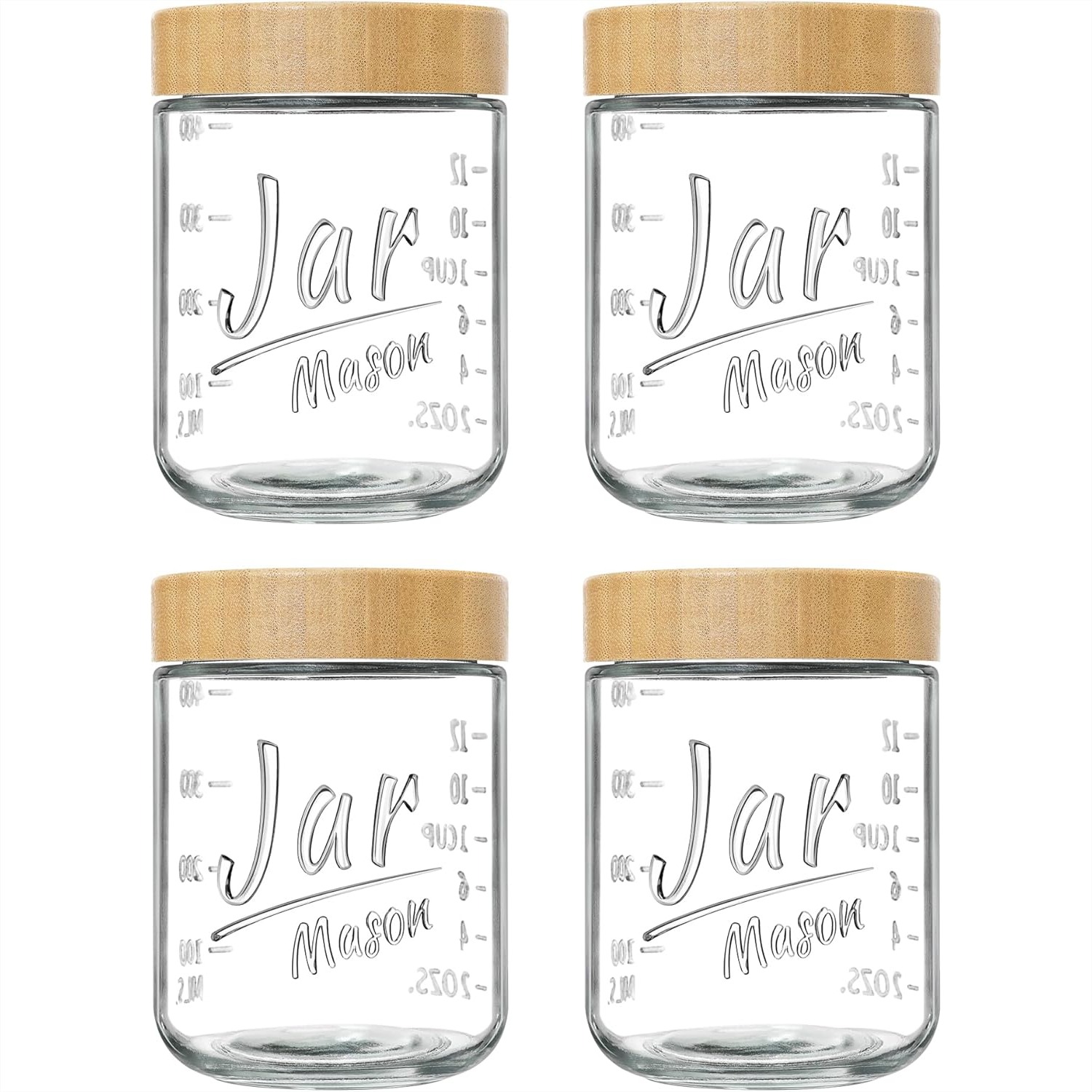 Meal Prep Oatmeal - 16 oz Glass Overnight Oats Containers