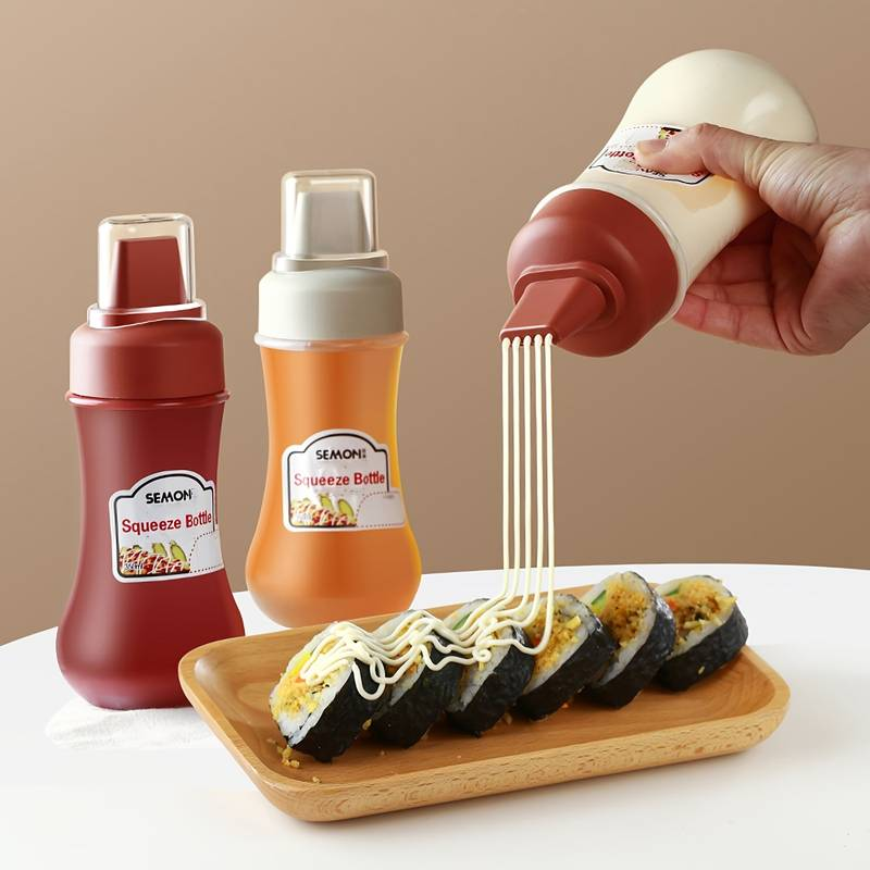 Herb Keeper Bottle - 3pcs Squeeze Sauce Bottle Leak Proof
