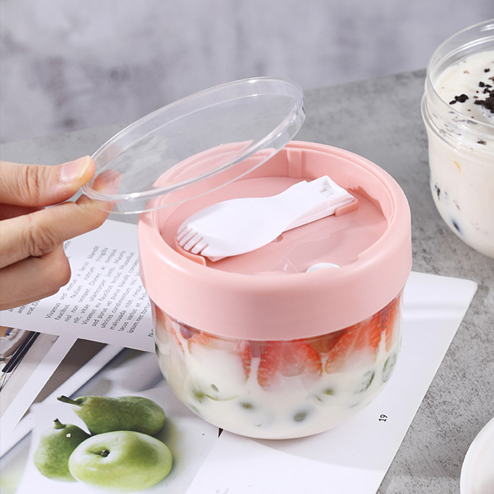 Meal Prep Oatmeal - 2Pcs Portable Lightweight Bpa-Free Plastic Cereal