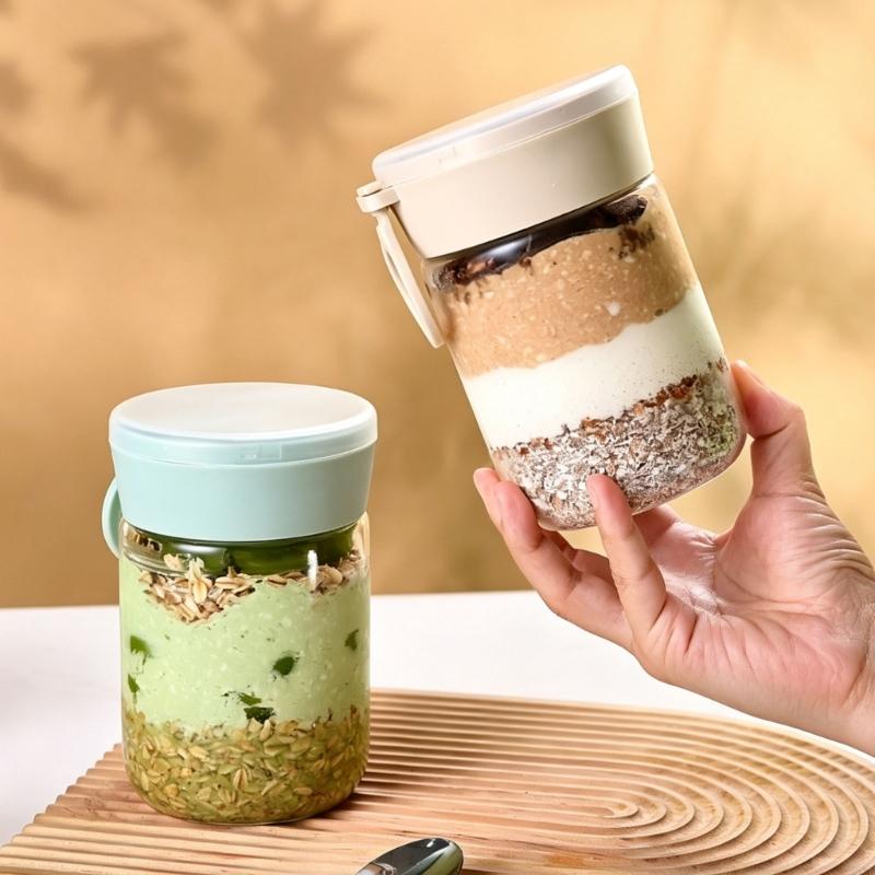Meal Prep Oatmeal - Overnight Oat Container with Lid,20Oz Overnight