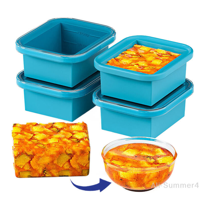 Meal Prep Oatmeal - Silicone Freezing Tray With Plastic Lid