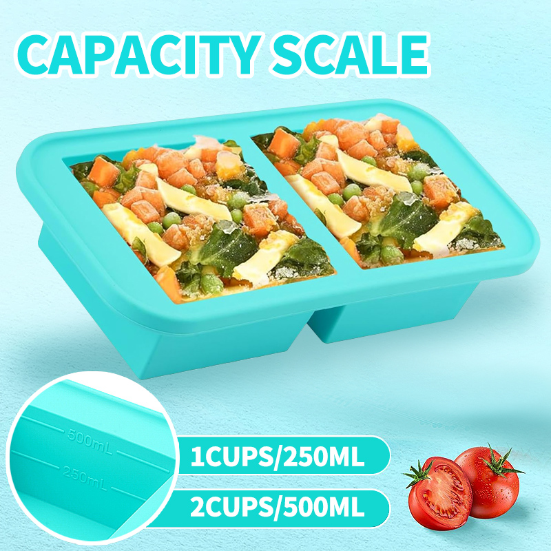 Meal Prep Oatmeal - 2 Silicone Freezer Molds with Lids