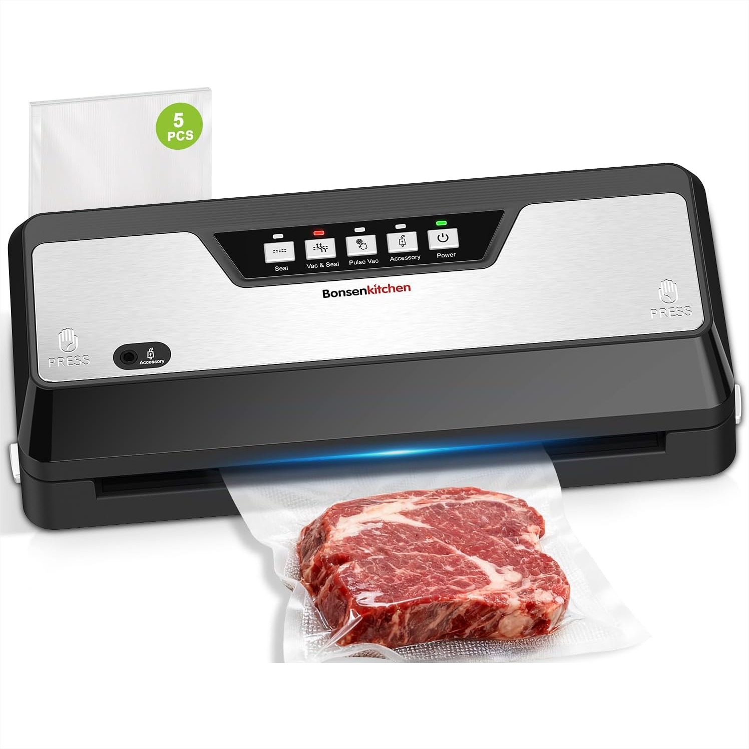 Meal Prep For Cutting - Vacuum Sealer Machine with Built-in Cutter,
