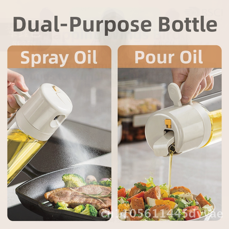 Herb Keeper Bottle - 550ml Glass Oil Spray Pot for