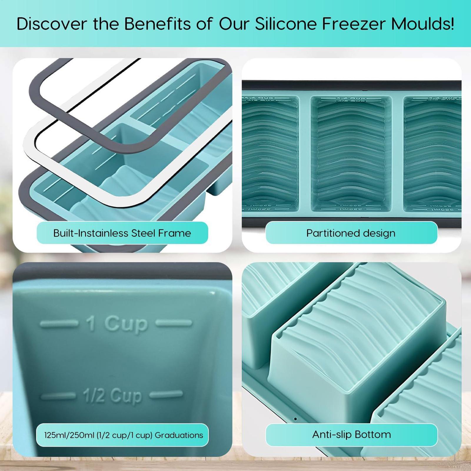 Silicone Freezer Molds Easy Re – Meal Prep Menu Bewertung und Preis