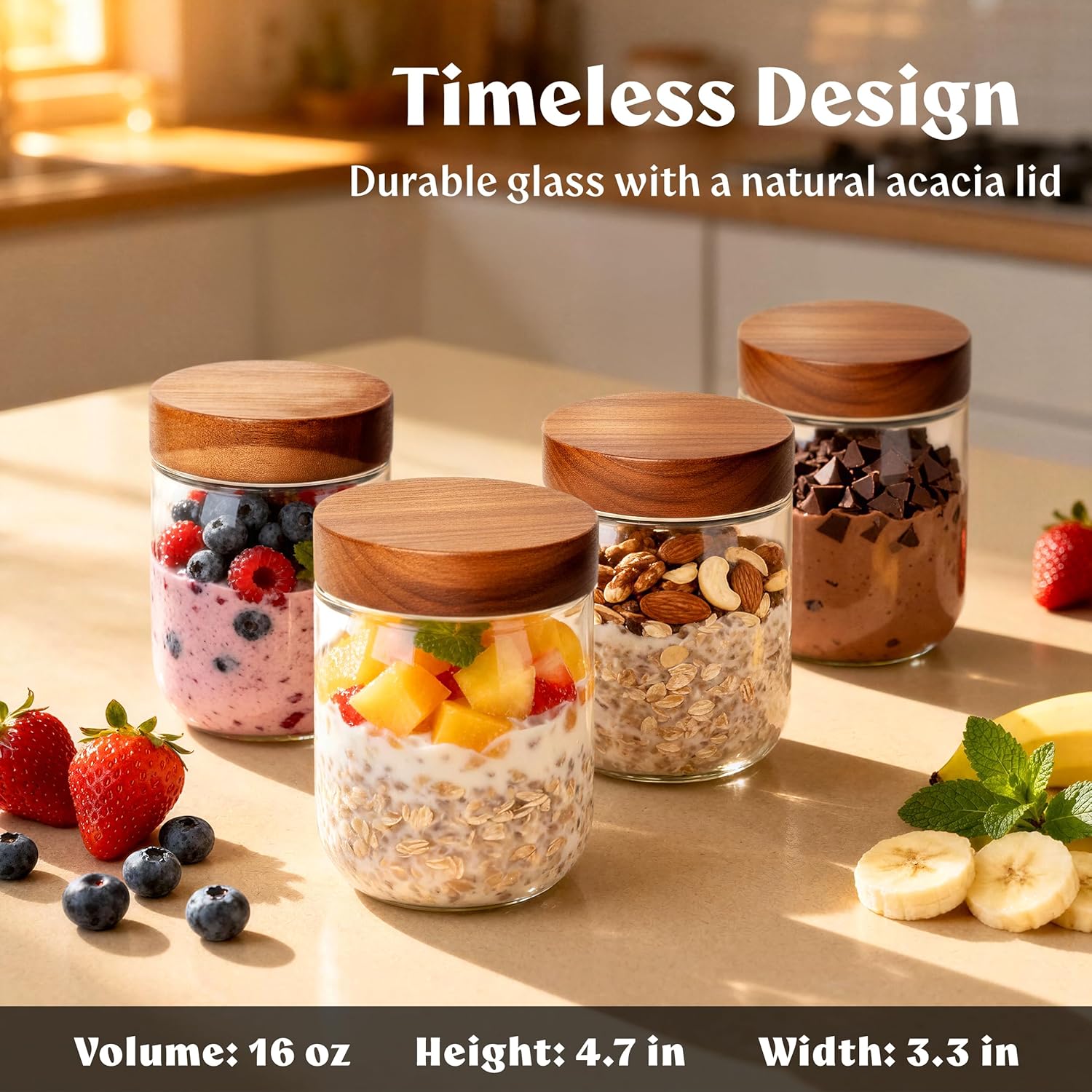Overnight Oats Containers with – Meal Prep Oatmeal Bewertung und Preis