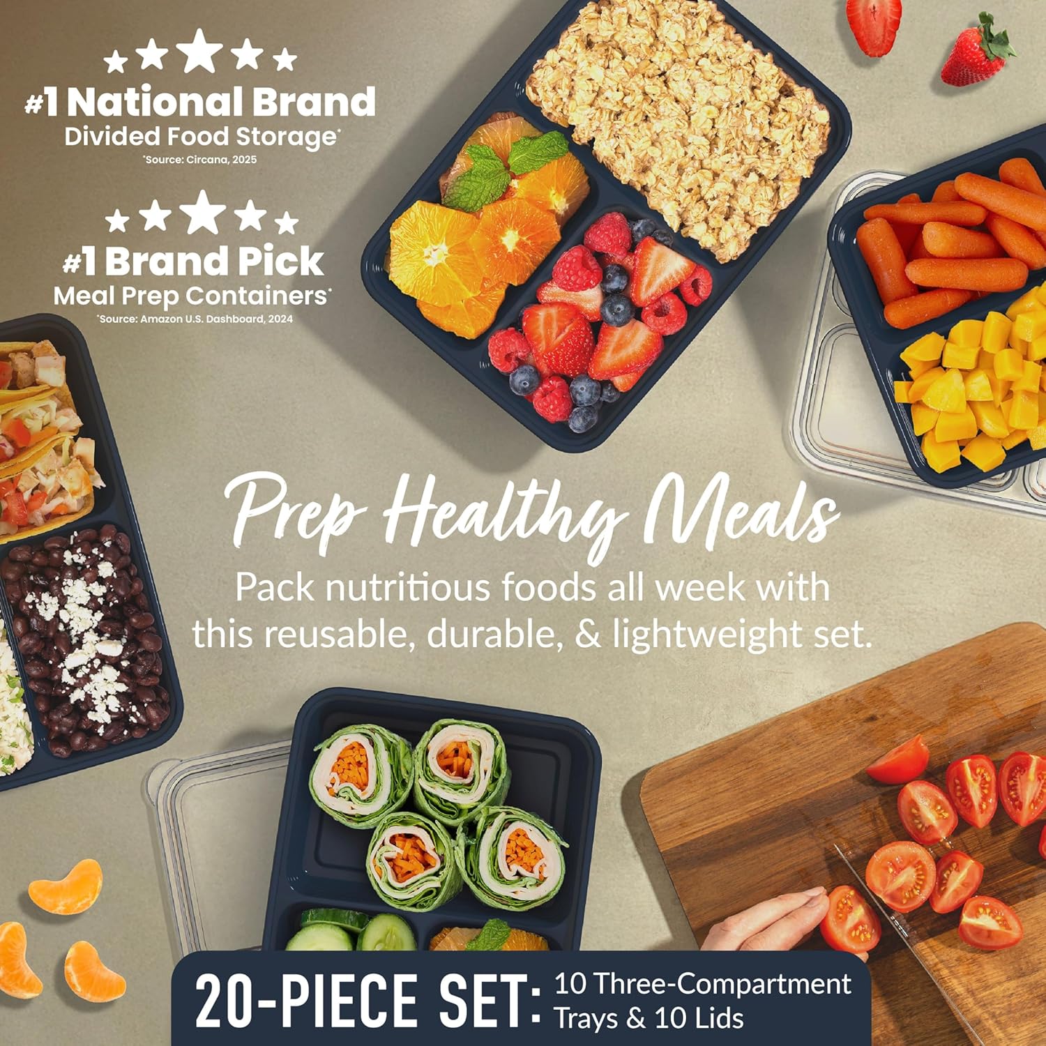 20-Piece Reusable Meal Prep Co – Meal Prep Freezer Bewertung und Preis