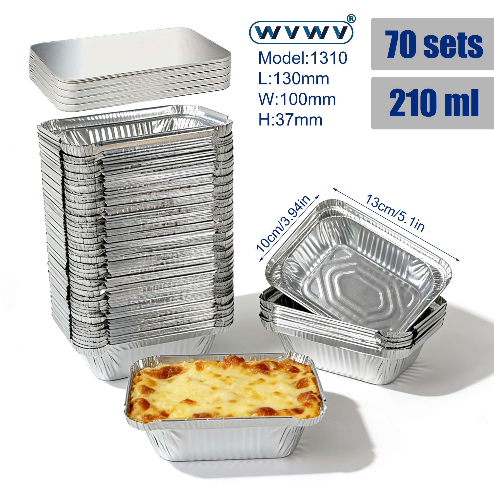 70Pcs, 210ml Cake-Shaped Alumi – Meal Prep Menu Bewertung und Preis