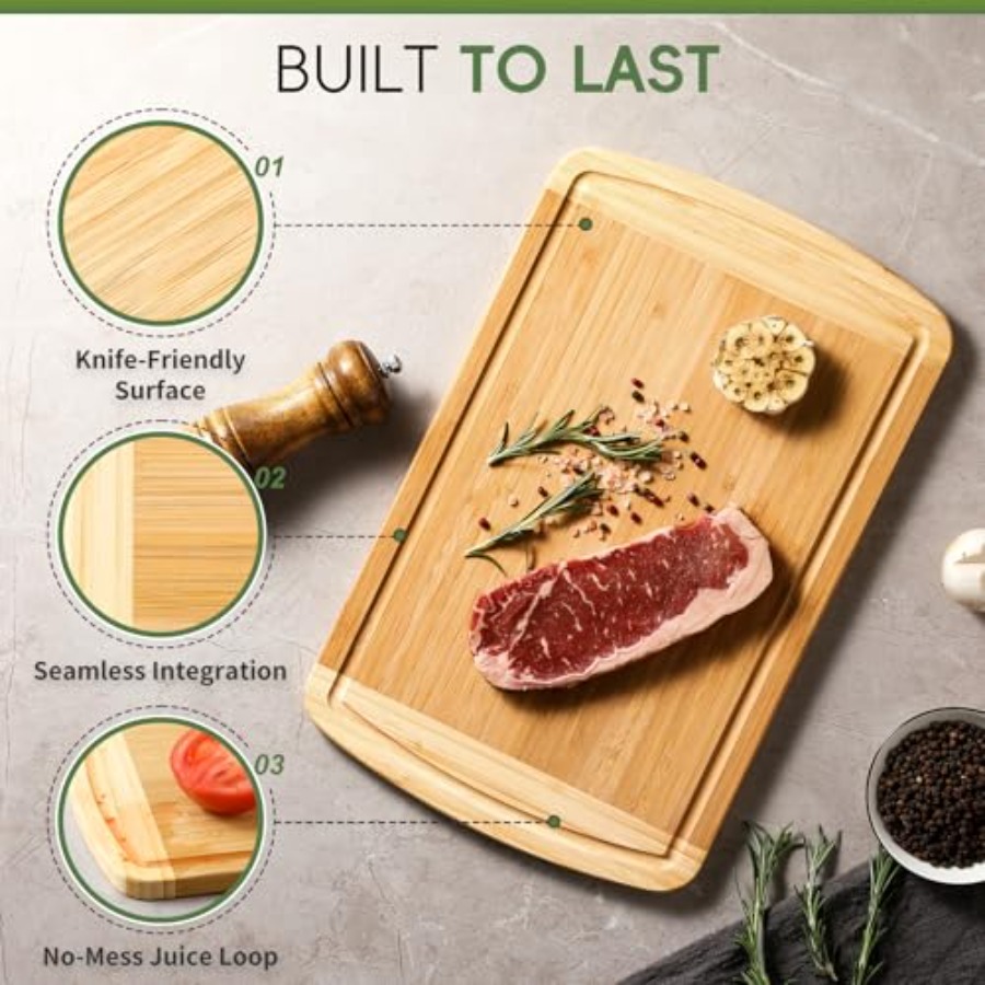 Large Wooden Cutting Board for – Meal Prep For Cutting Bewertung und Preis