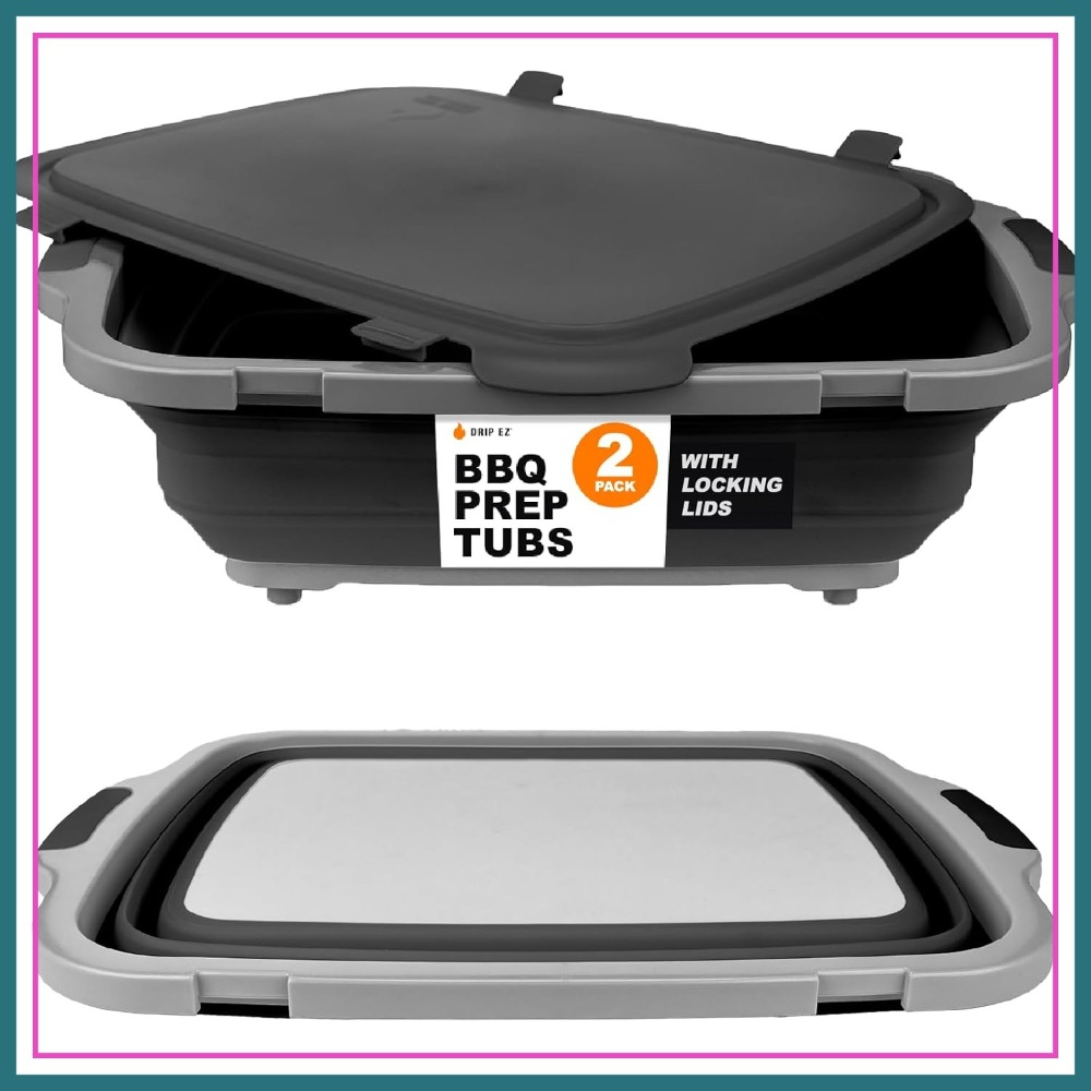 Collapsible BBQ Prep Tubs 2-Pi – Meal Prep For Cutting Bewertung und Preis