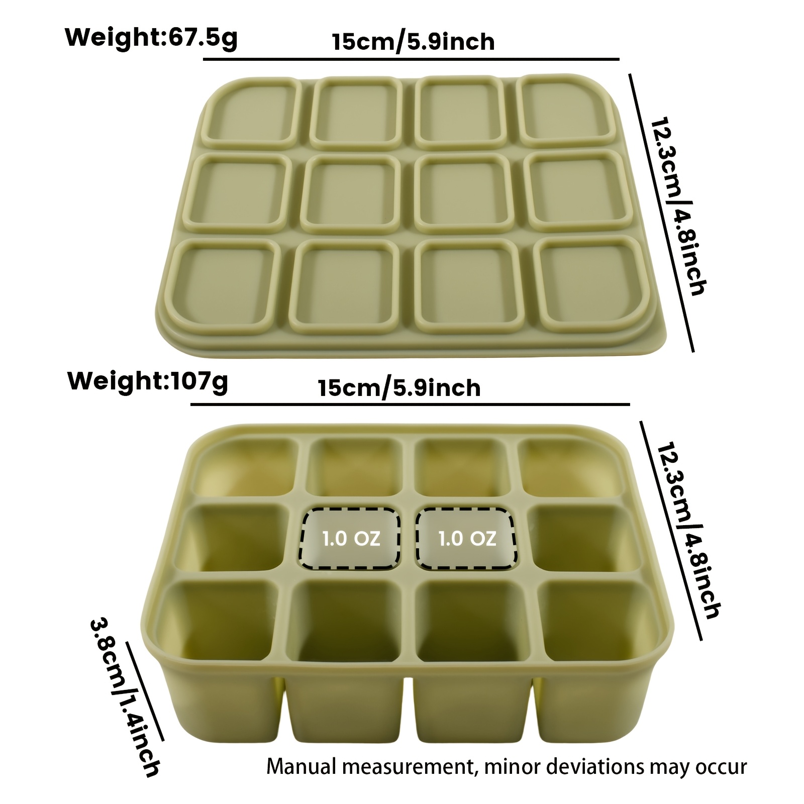 12-Cube Silicone Ice Tray with – Meal Prep Oatmeal Bewertung und Preis