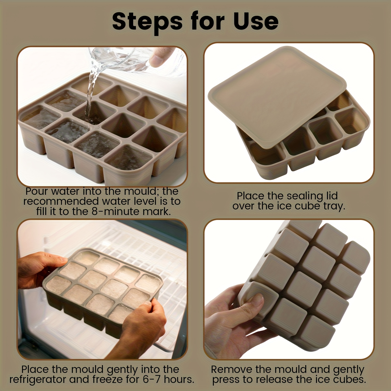 12-Cube Silicone Ice Tray with – Meal Prep Oatmeal Bewertung und Preis