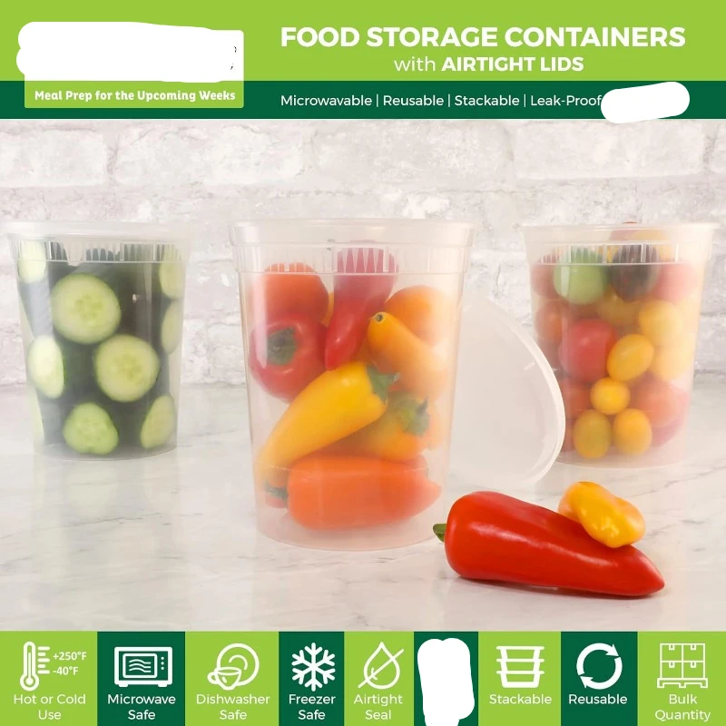 [24 Set] 8oz-32 Oz Plastic Del – Meal Prep Freezer Bewertung und Preis