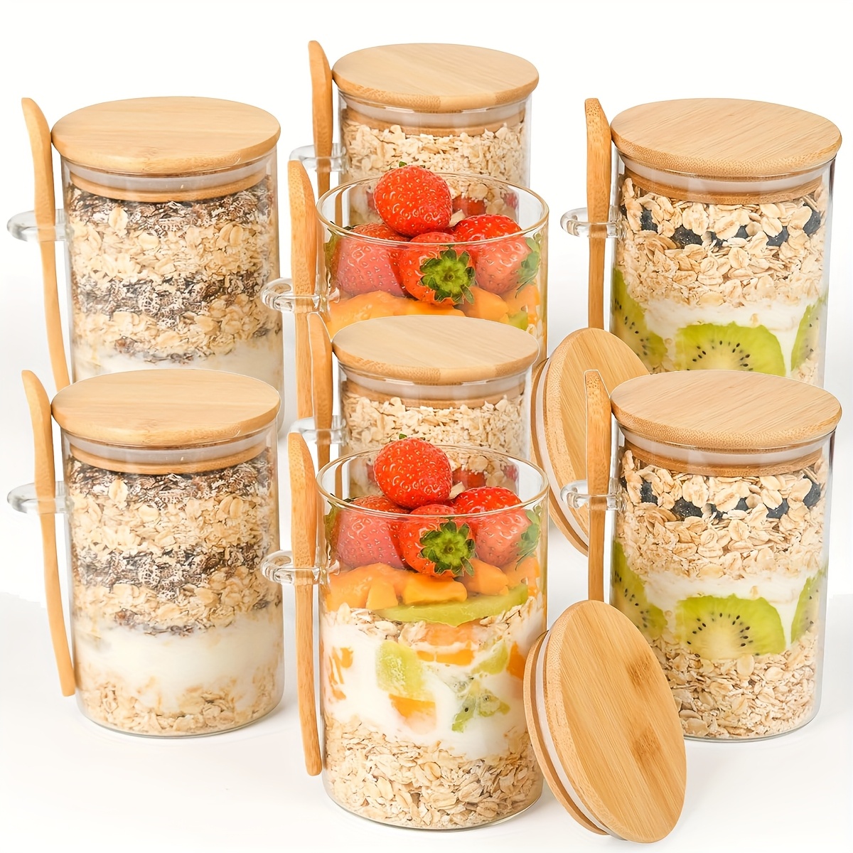 Set of 4 Or 8pcs of 16Oz Glass – Meal Prep Oatmeal Bewertung und Preis