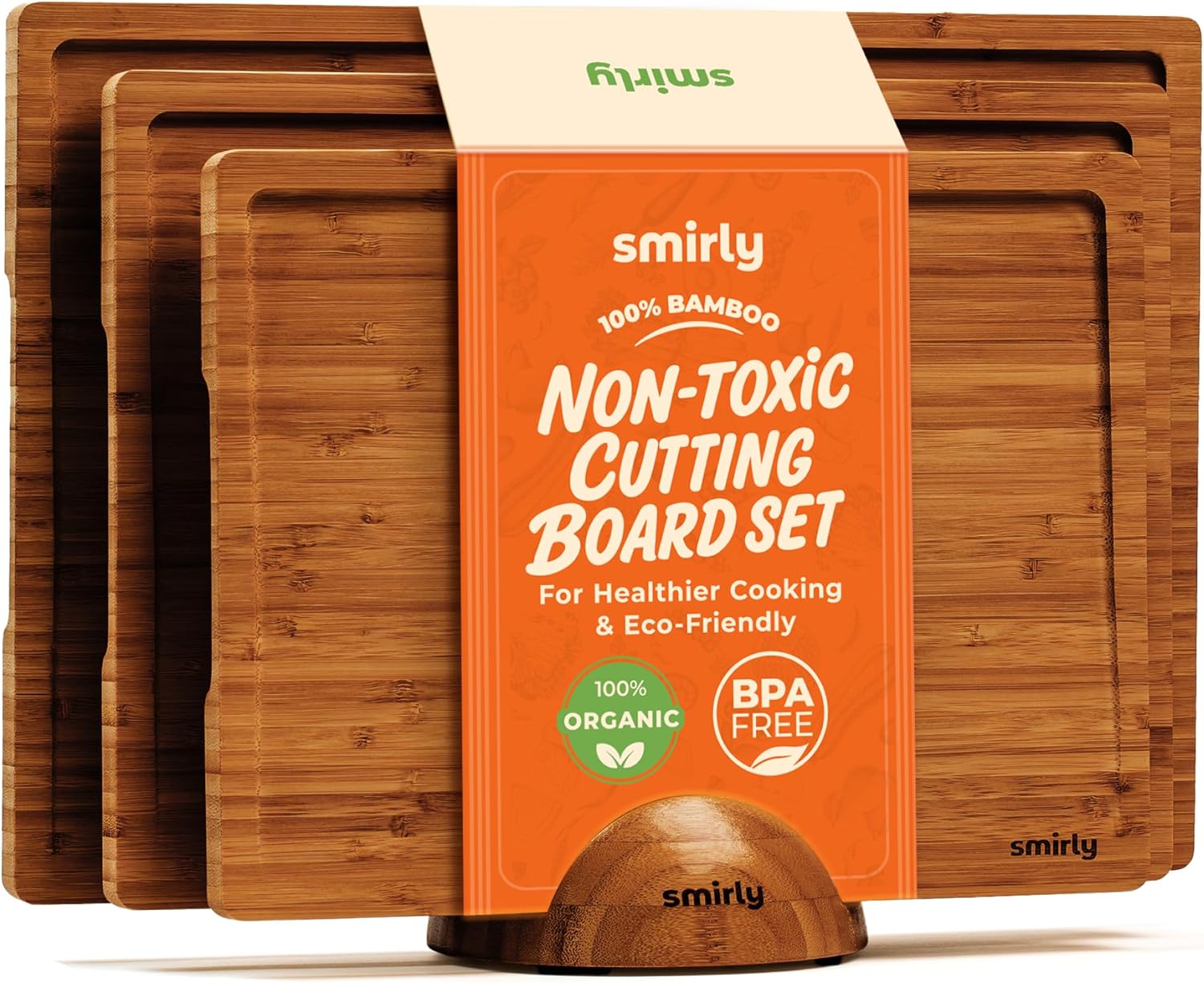 Bamboo Cutting Board Set of 3  – Meal Prep For Cutting Bewertung und Preis