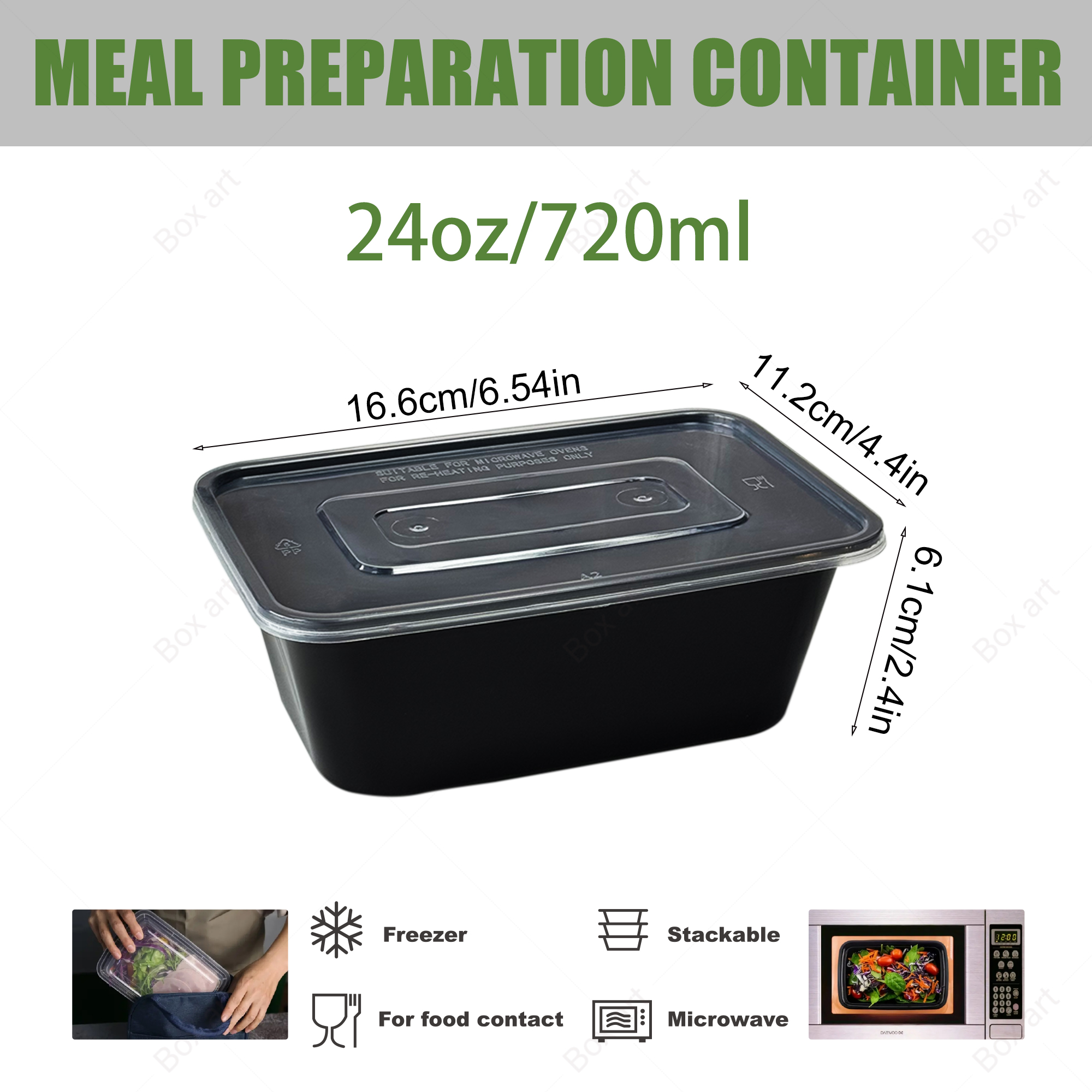 15/50Pcs, 720ml Rectangular Me – Meal Prep Menu Bewertung und Preis